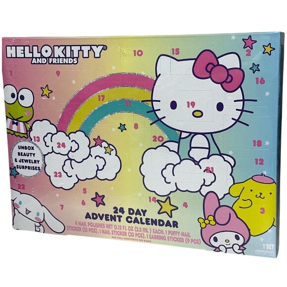 Hello Kitty & Friends 24-Day Advent Calendar With Beauty & Jewelry Surprises - Picture 1 of 3